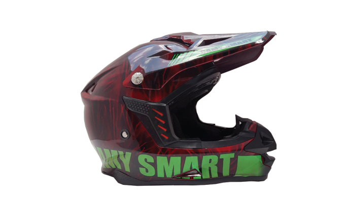 Full Face | Red Sticker |Motocross Unisex Helmet
